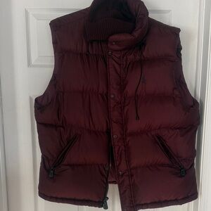Polo Ralph Lauren Maroon Puffer Vest & Matching hat